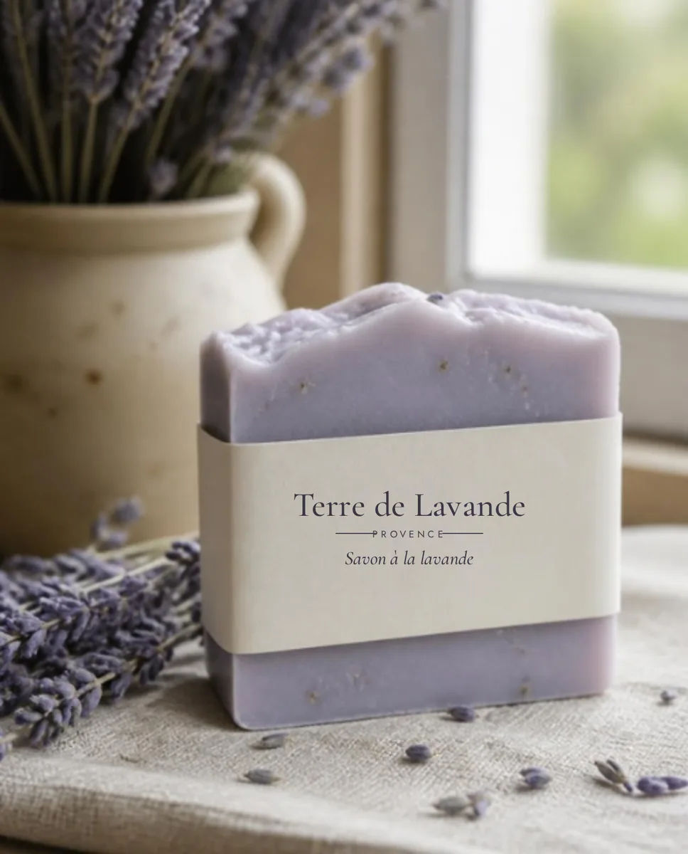 Lavender soap with the Terre de Lavande label